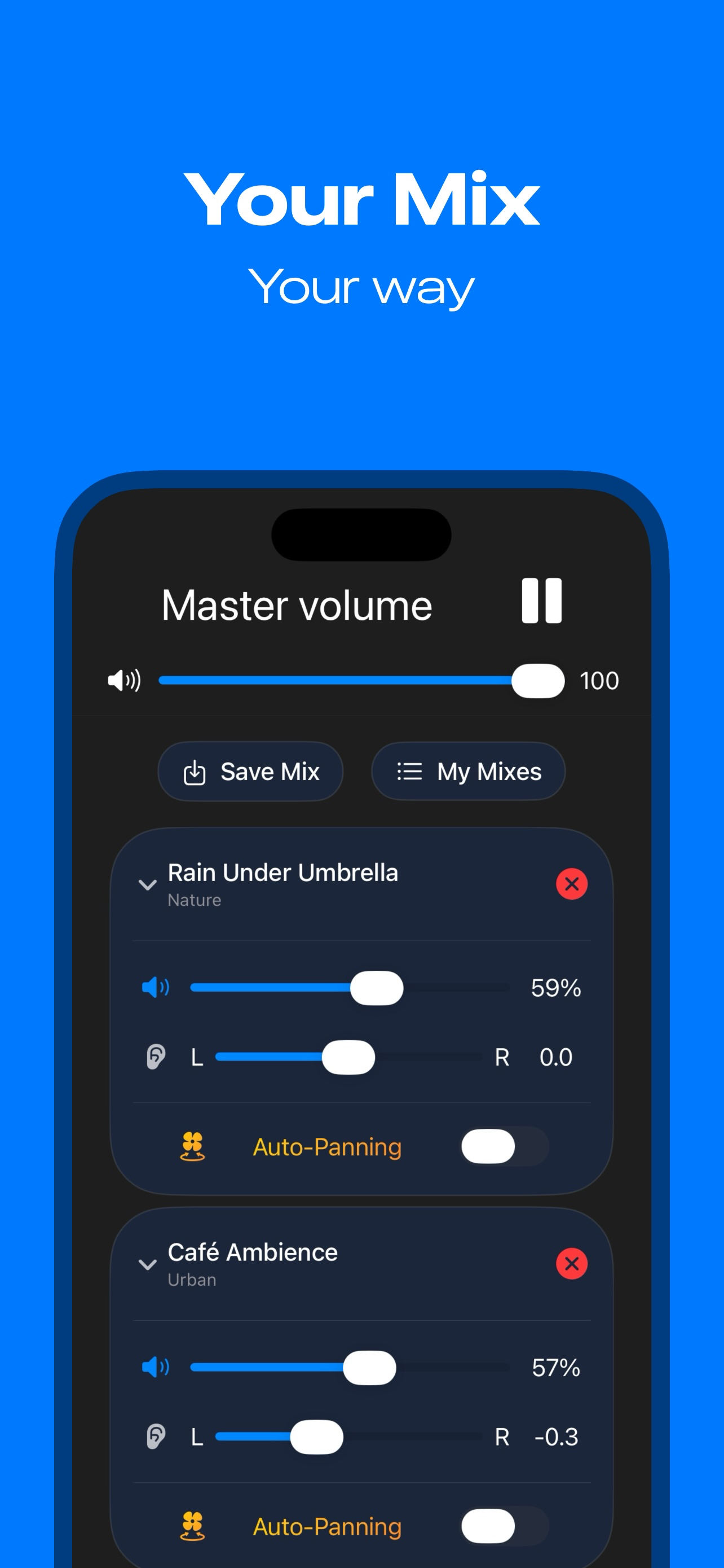 Ambimix app screenshot